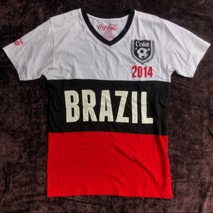 4/$24🦩 Coke Brazil World Cup Cotton Shirt